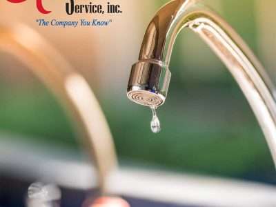 Dripping faucet with Airco Service logo