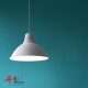 Hanging light fixture with Airco Service logo below