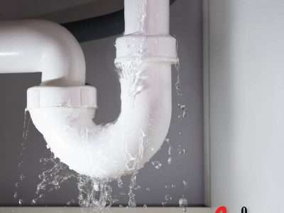 Burst leaky drain pipe
