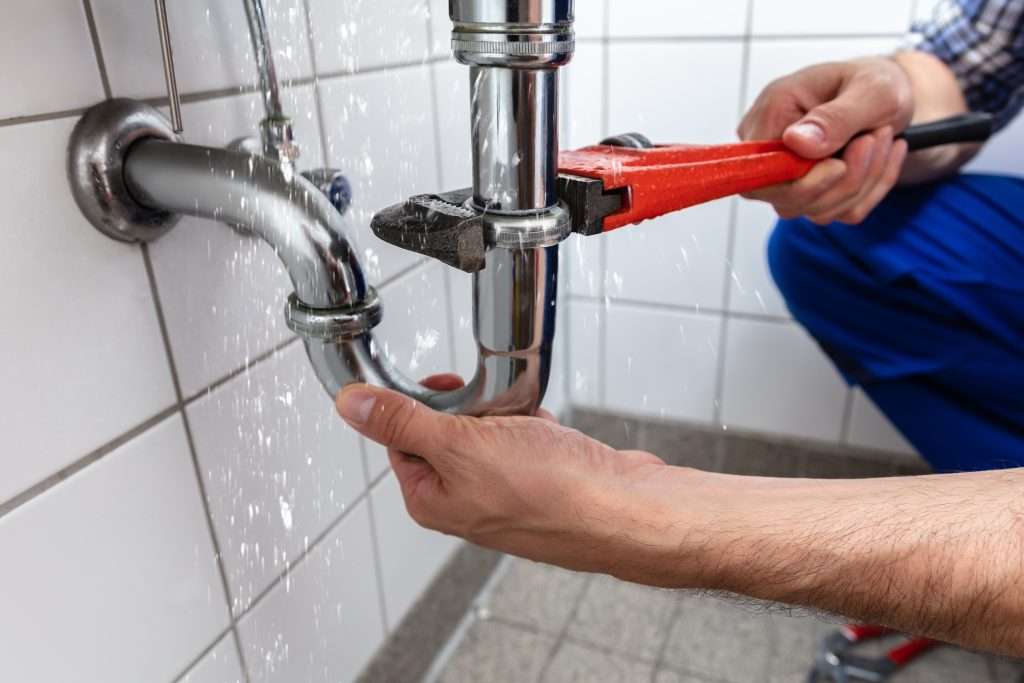 Plumbing under sink